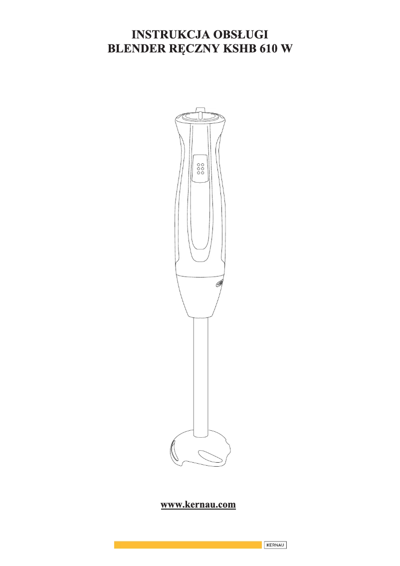 Página 1 del manual Manual de usuario Kernau KSHB 610 W