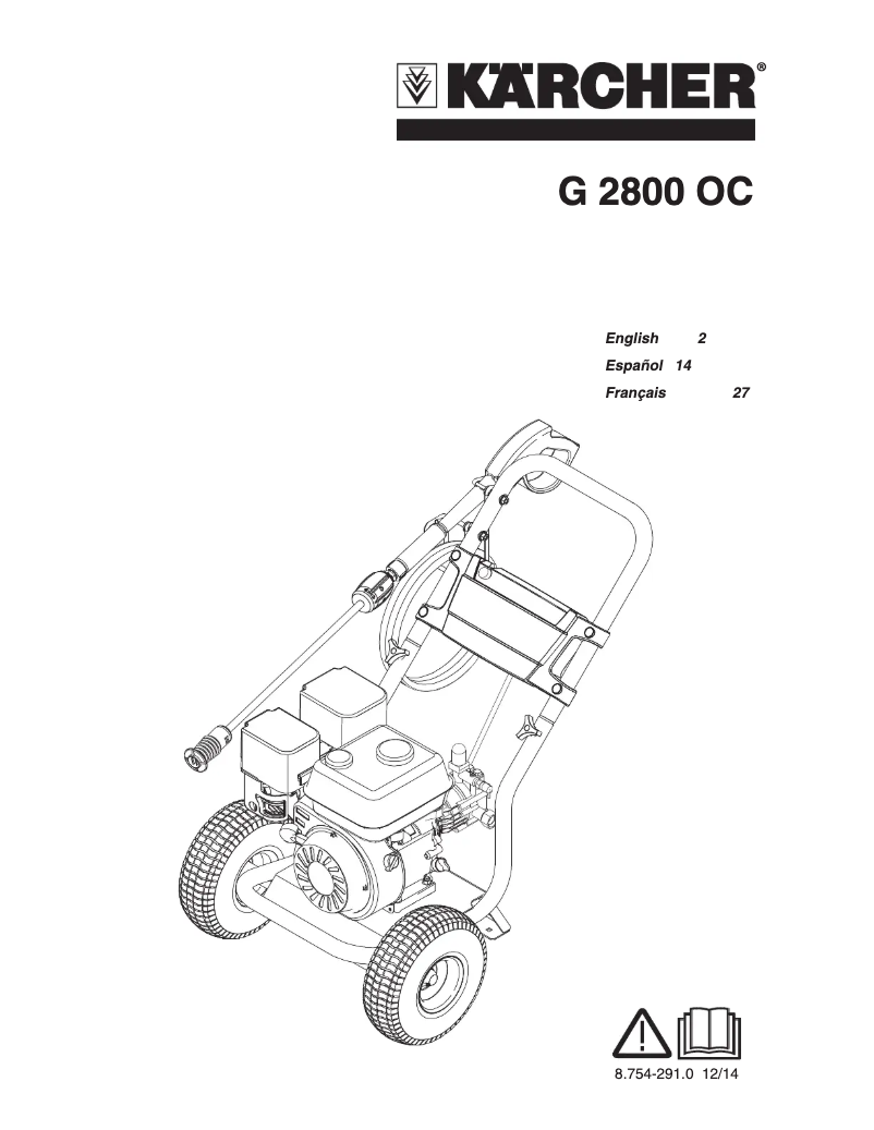 Página nº 1 - Manual de usuario Kärcher G 2800 OC