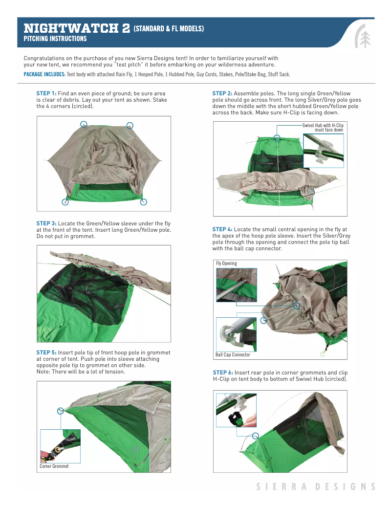 Página 1 del manual Manual de usuario Sierra Designs Nightwatch 2