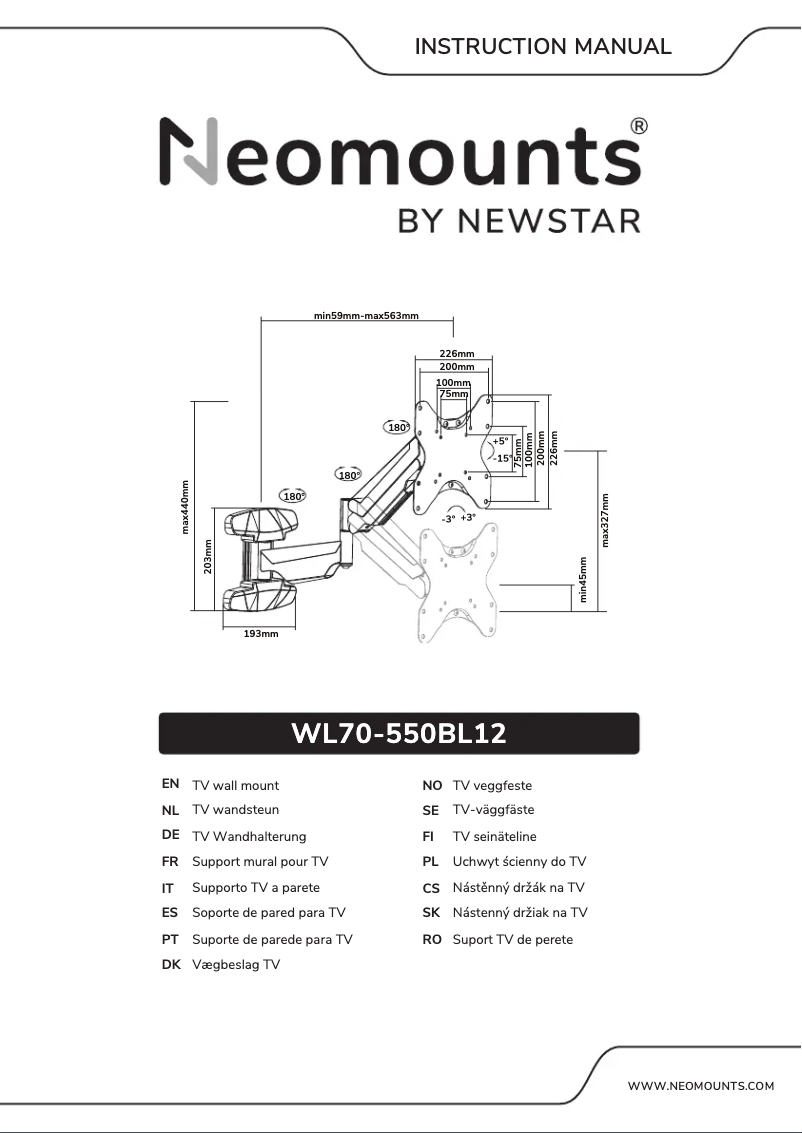 Página nº 1 - Manual de usuario Newstar WL70 550BL12