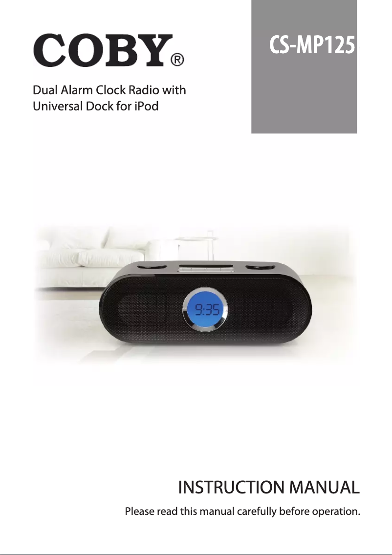 Página 1 del manual Manual de usuario Coby CSMP125