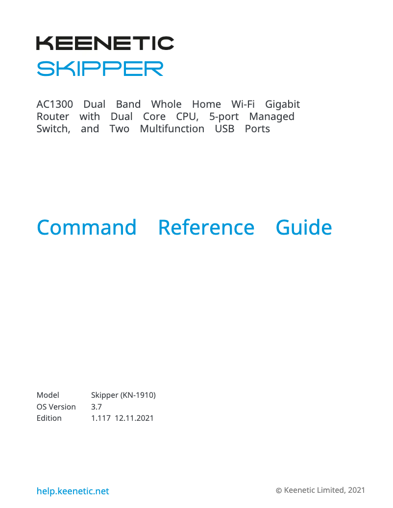 Imagen de la primera página del manual del dispositivo Skipper