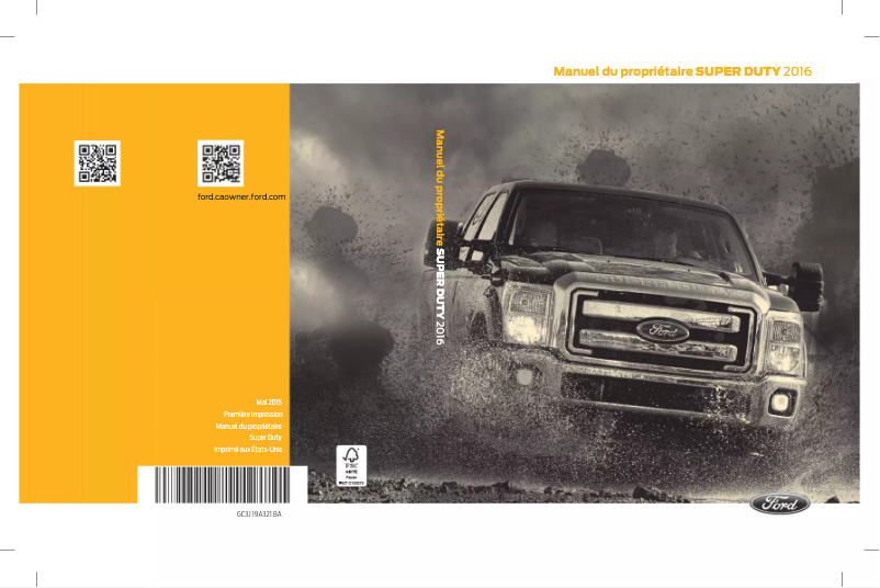 Página 1 del manual Manual de usuario Ford F-450 (2016)