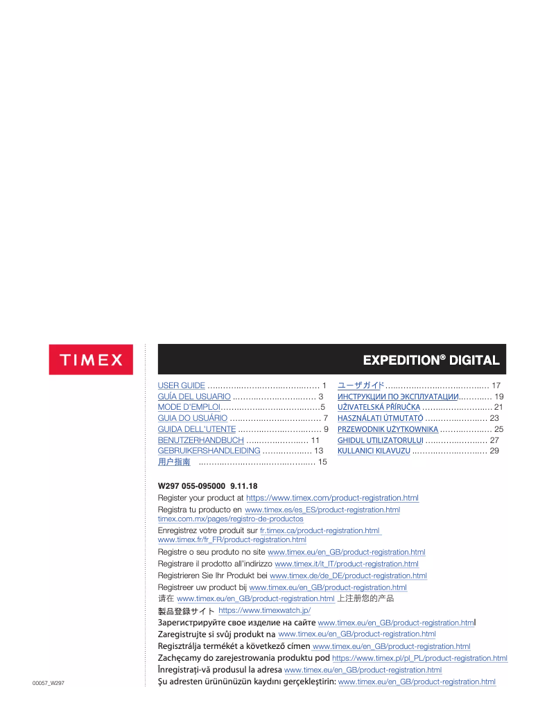 Página 1 del manual Manual de usuario Timex Expedition TW4B074009J