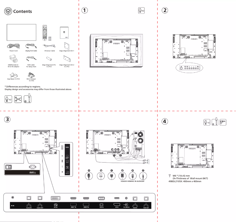Imagen de la primera página del manual del dispositivo 49BDL2105X