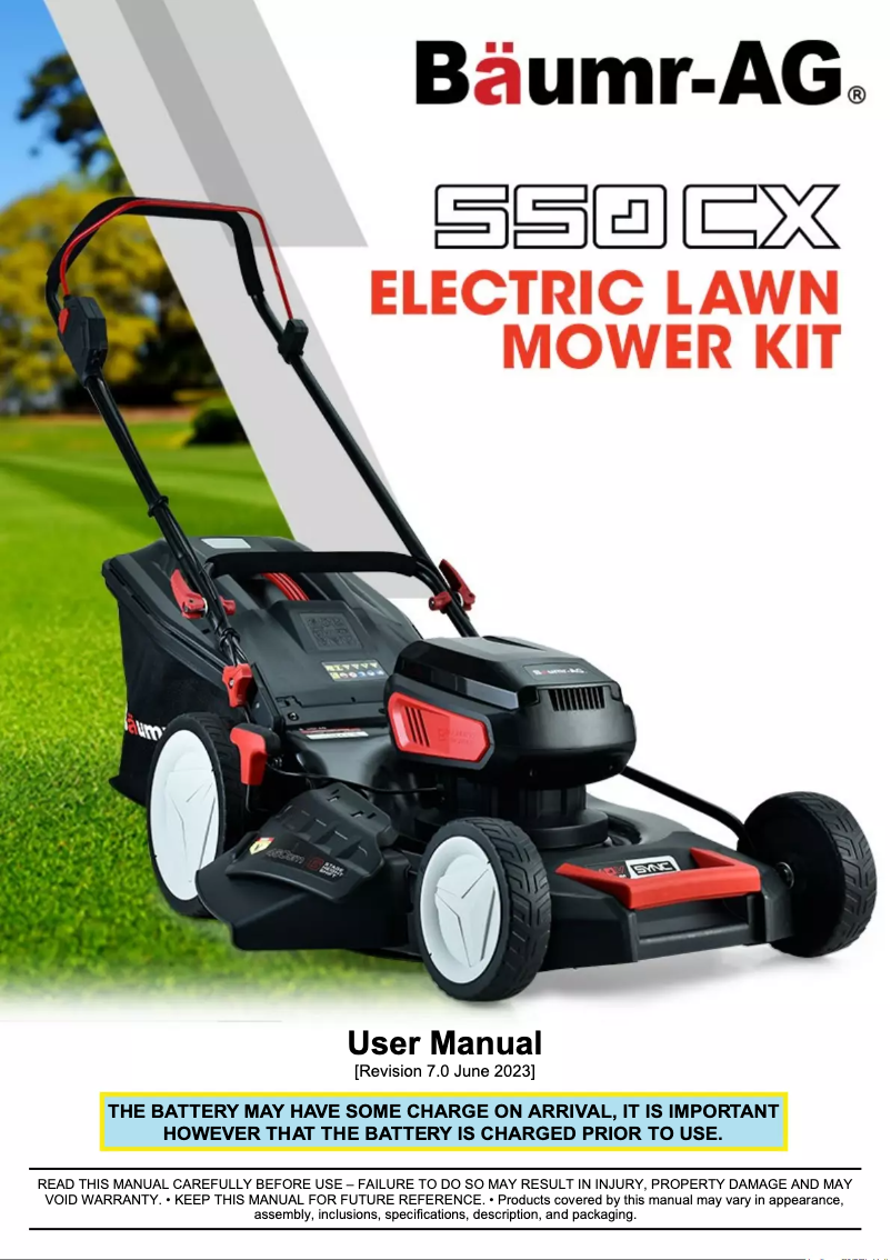 Imagen de la primera página del manual del dispositivo 550CX