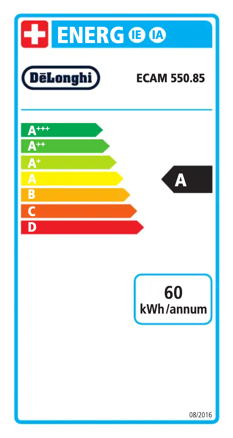 Imagen de la primera página del manual del dispositivo PrimaDonna Class ECAM 550.85.MS
