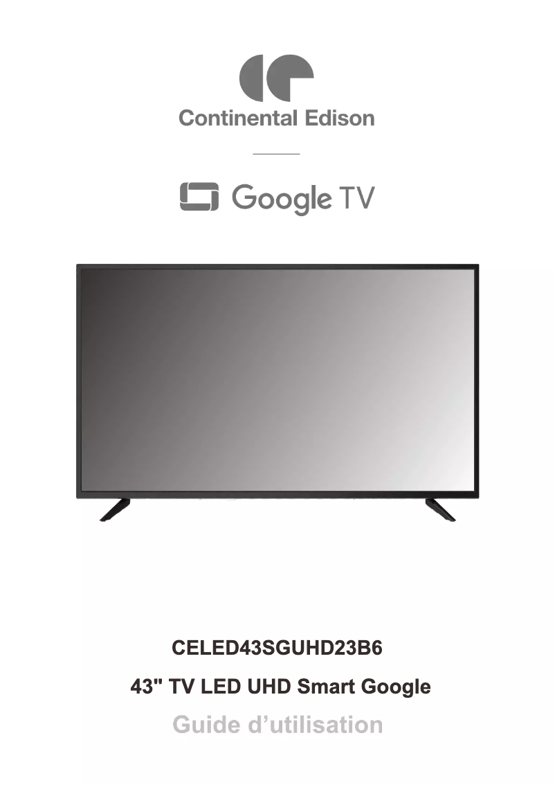 Página 1 del manual Manual de usuario Continental Edison CELED43SGUHD23B6