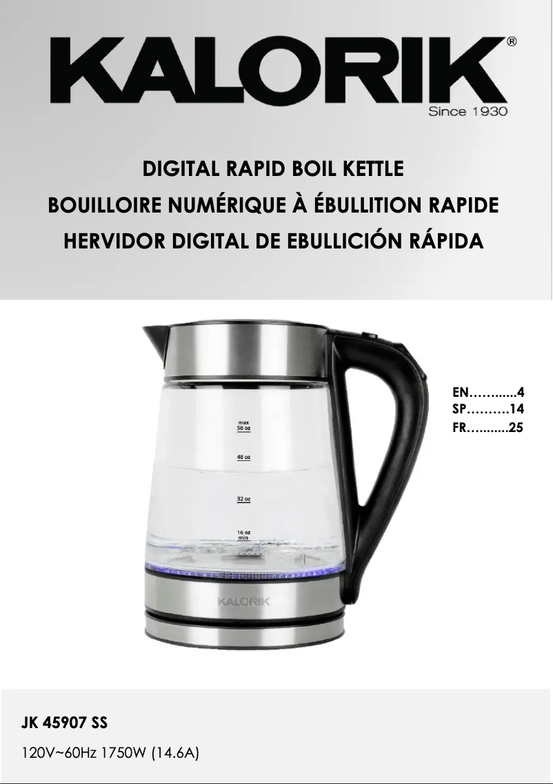 Imagen de la primera página del manual del dispositivo JK 45907 SS