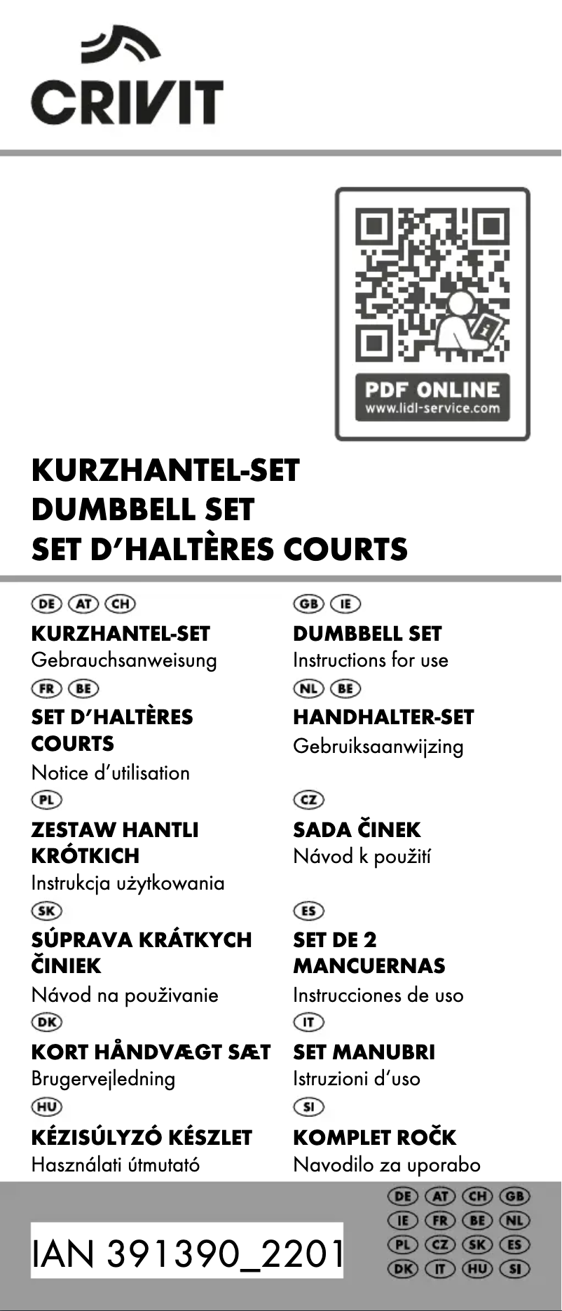 Página nº 1 - Manual de usuario Crivit IAN 391390