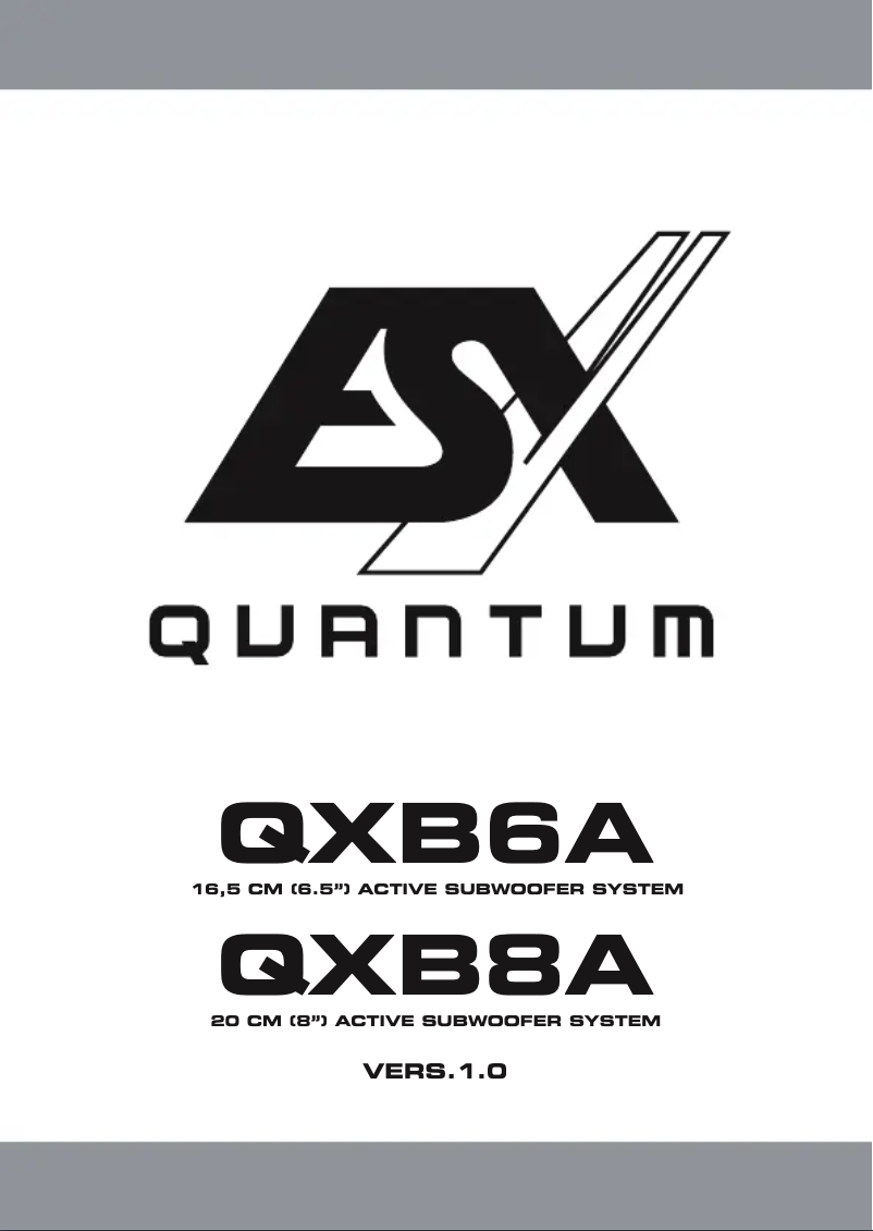 Página 1 del manual Manual de usuario ESX Quantum QXB8A