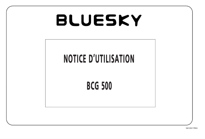 Página 1 del manual Manual de usuario Bluesky BCG 500