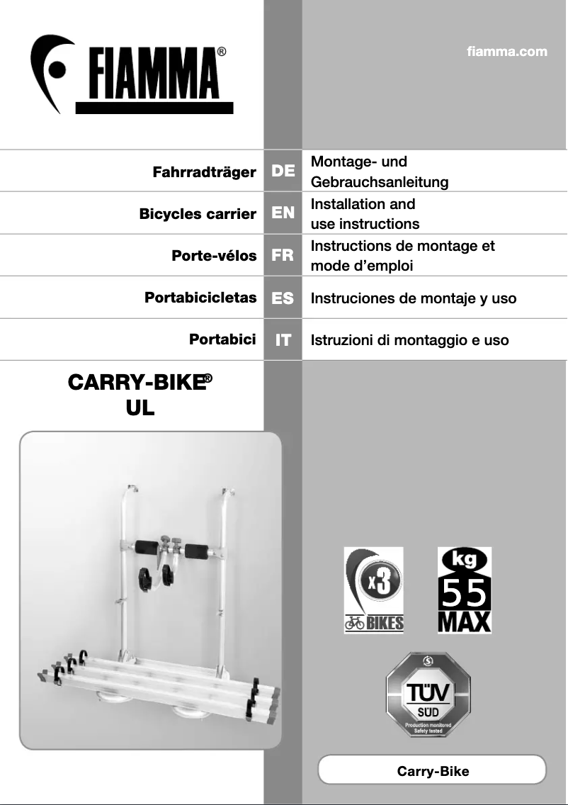 Página 1 del manual Manual de usuario Fiamma Carry-Bike UL