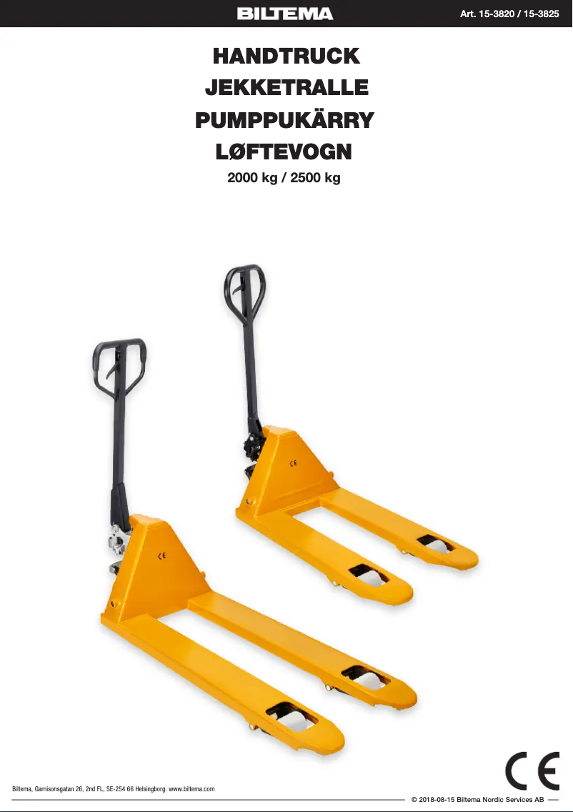 Página nº 1 - Manual de usuario Biltema 15-3820