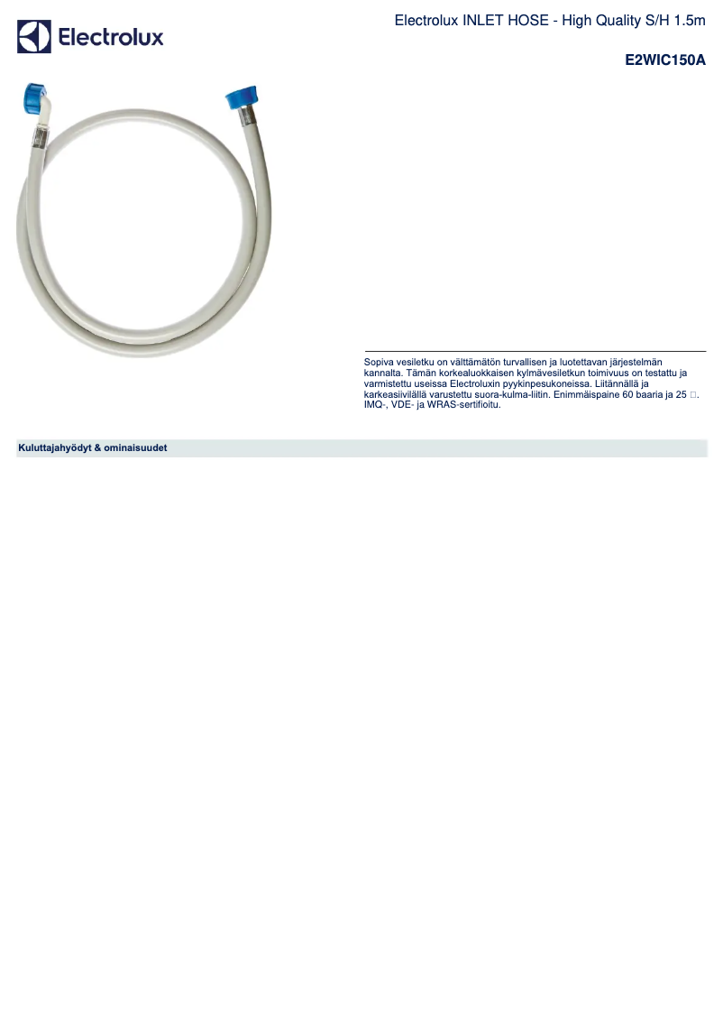 Página 1 del manual Manual de usuario AEG E2WIC150A