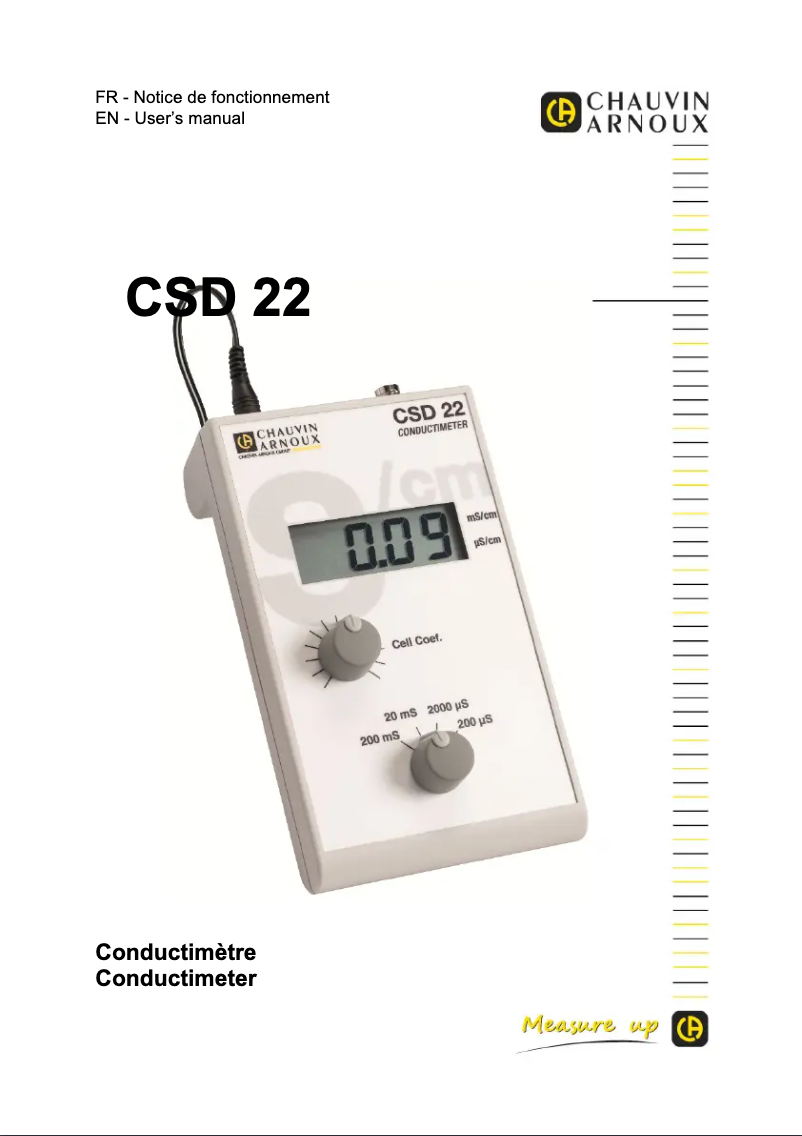 Imagen de la primera página del manual del dispositivo CSD22