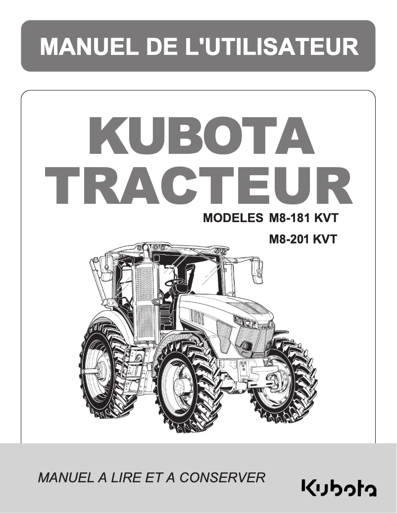 Página 1 del manual Manual de usuario Kubota M8-201