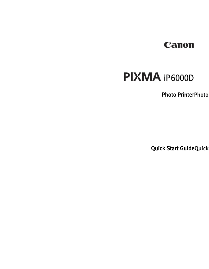 Imagen de la primera página del manual del dispositivo Pixma iP6000D