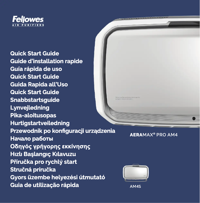 Página 1 del manual Guía de inicio rápido Fellowes AeraMax Pro AM 4S