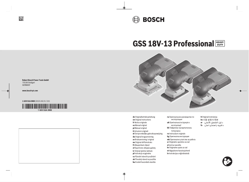 Página nº 1 - Manual de usuario Bosch GSS 18V-13 Professional