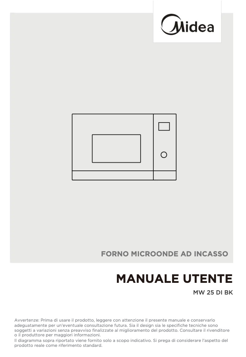 Imagen de la primera página del manual del dispositivo MW 25 DI BK