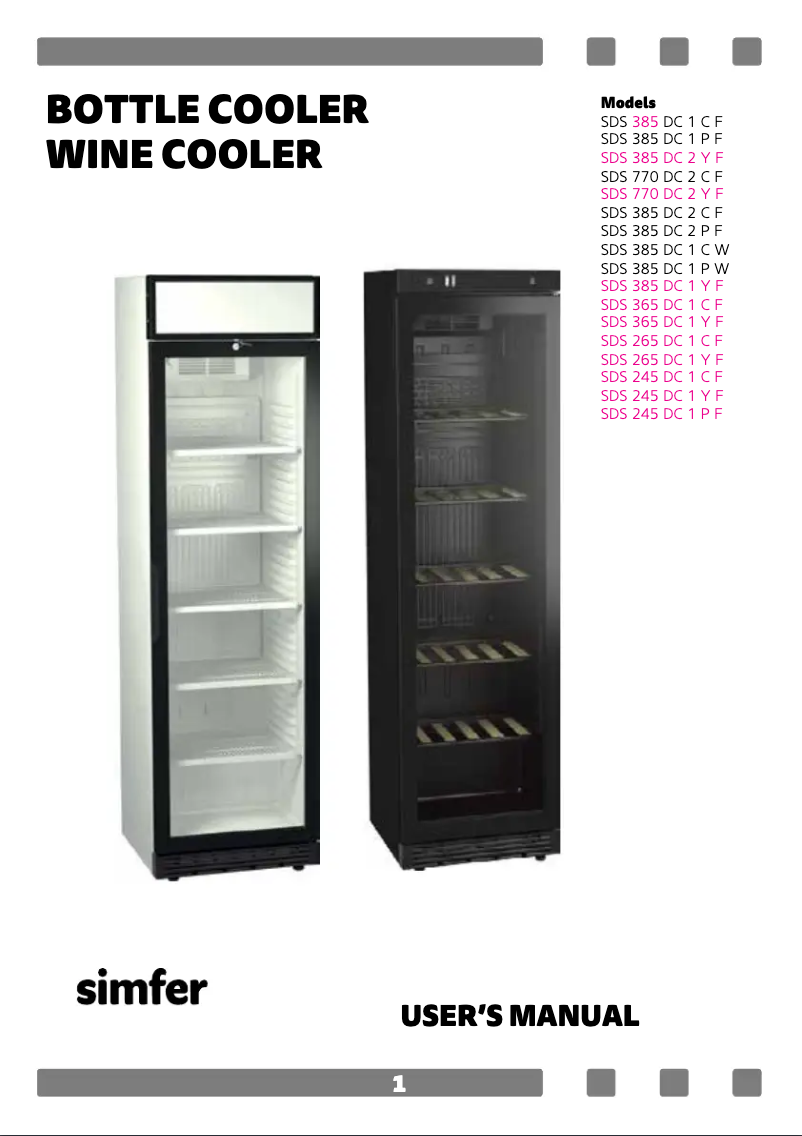 Página 1 del manual Manual de usuario Simfer SDS 385 DC 1 CF