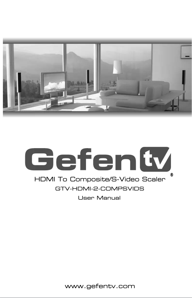 Página nº 1 - Manual de usuario Gefen GTV-HDMI-2-COMPSVIDS