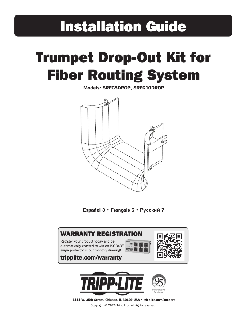 Imagen de la primera página del manual del dispositivo SmartRack SRFC5DROP