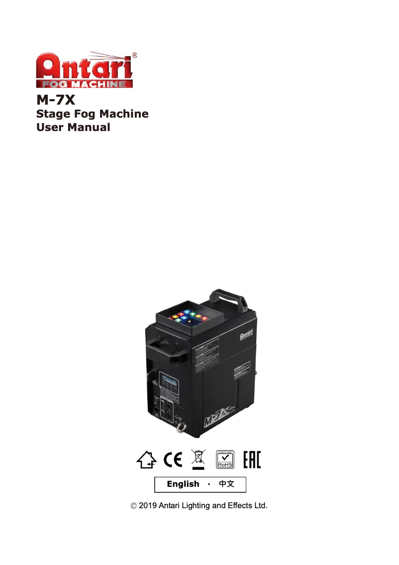 Imagen de la primera página del manual del dispositivo M-7X
