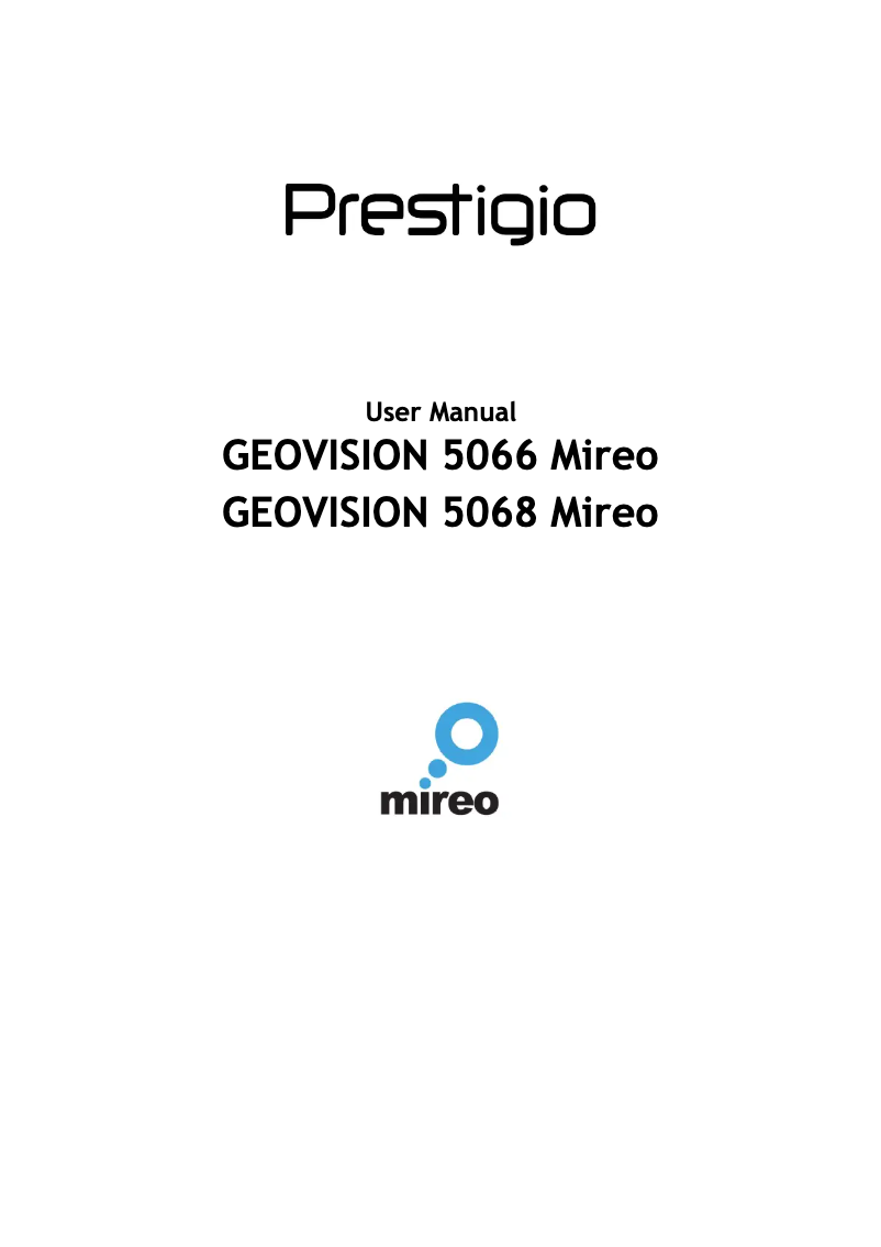 Página 1 del manual Manual de usuario Prestigio GeoVision 5068