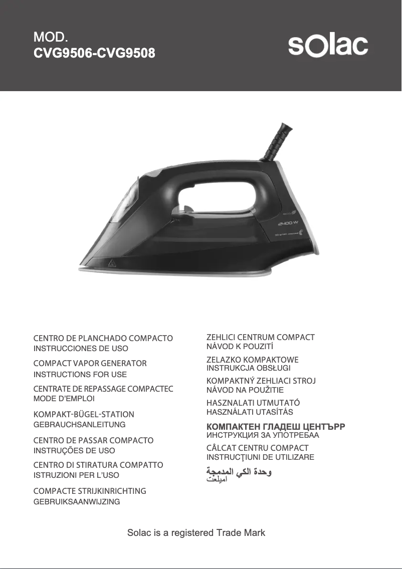 Página 1 del manual Manual de usuario Solac CVG9508