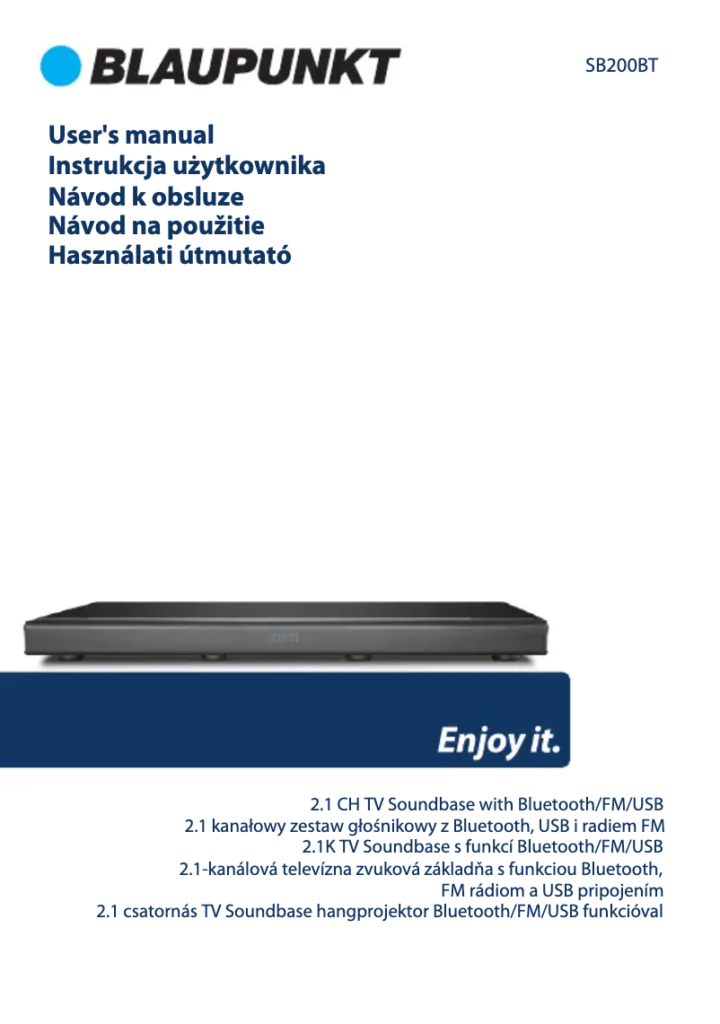 Página 1 del manual Manual de usuario Blaupunkt SB200BT