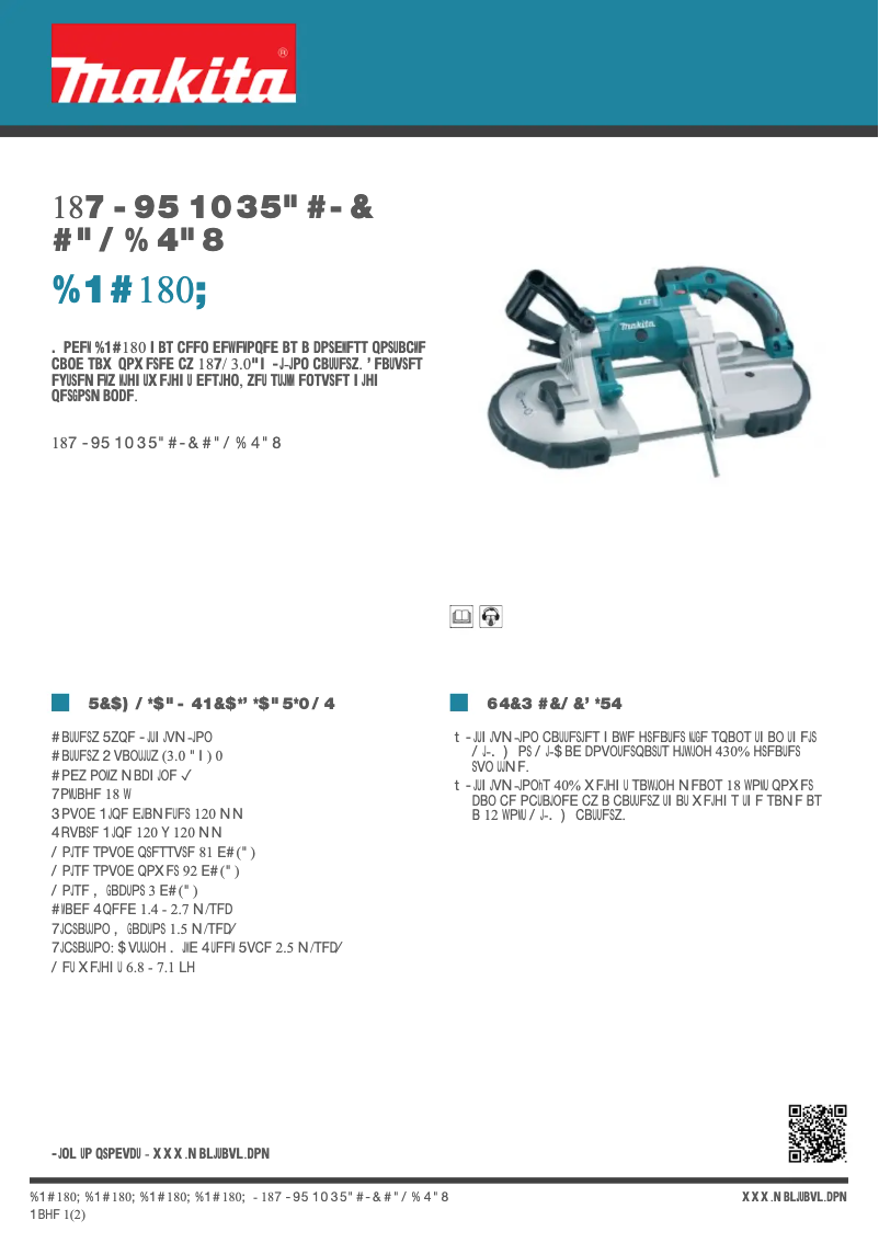 Imagen de la primera página del manual del dispositivo DPB180Z