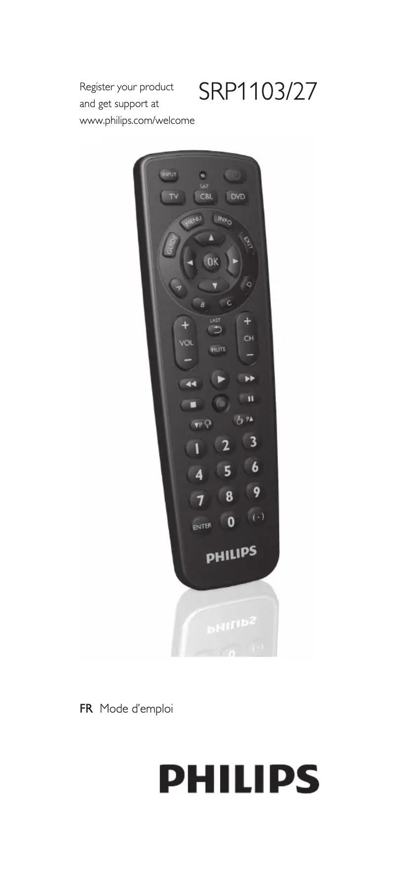 Imagen de la primera página del manual del dispositivo SRP1103