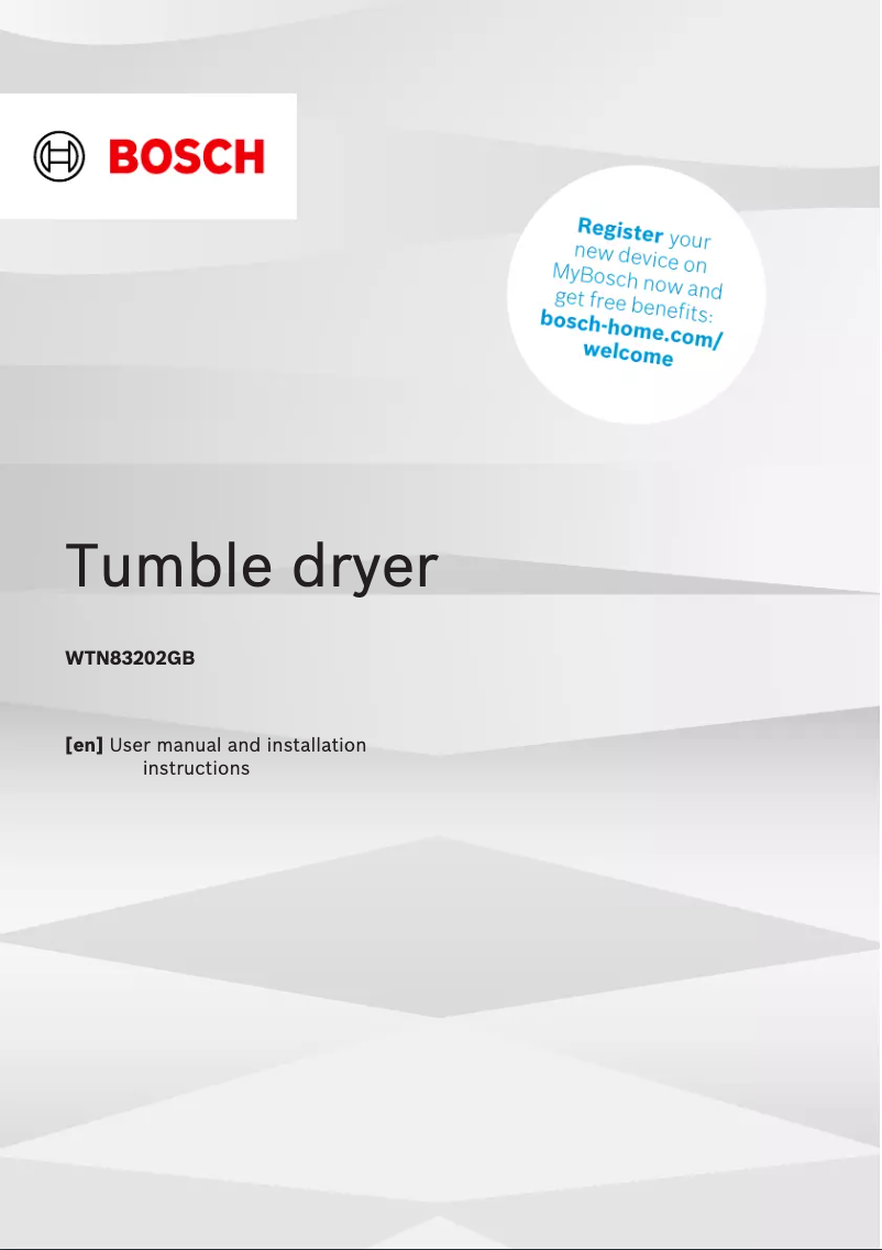 Página 1 del manual Manual de usuario Bosch WTN83202GB
