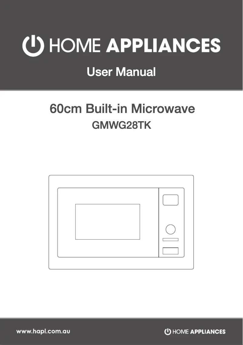 Imagen de la primera página del manual del dispositivo GMWG28TK