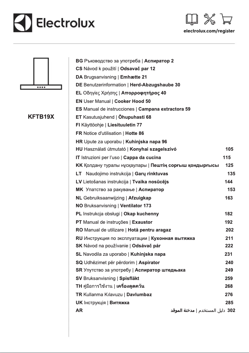 Página 1 del manual Manual de usuario Electrolux KFTB19X