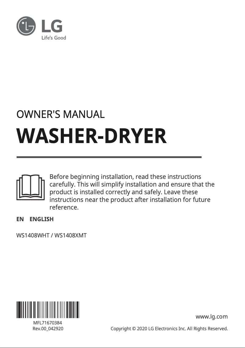 Imagen de la primera página del manual del dispositivo WS1408XMT