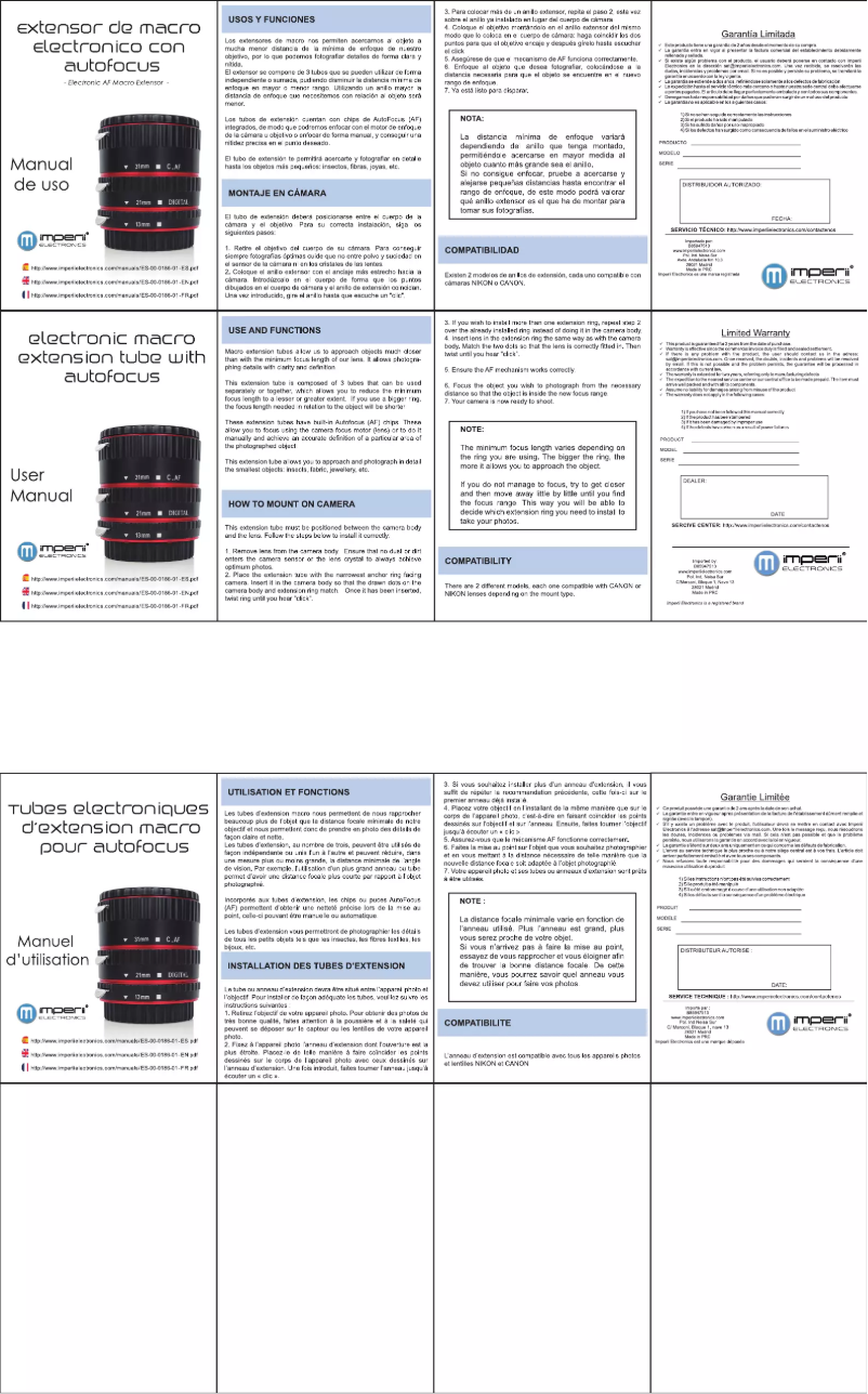 Imagen de la primera página del manual del dispositivo ES.00.0187.01
