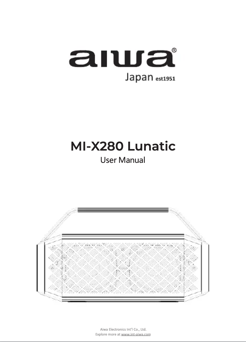 Página 1 del manual Manual de usuario Aiwa MI-X280 Lunatic