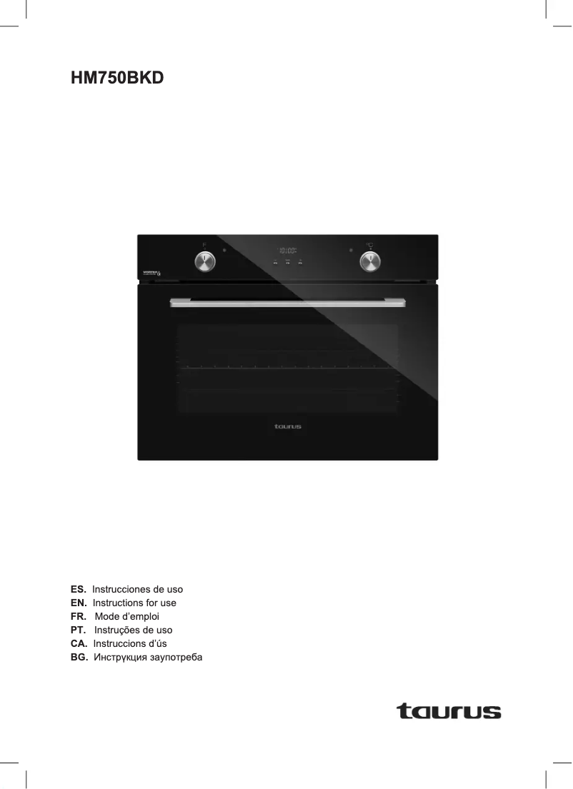 Página 1 del manual Manual de usuario Taurus HM750BKD