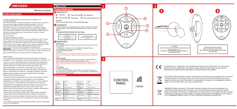Página 1 del manual Manual de usuario Hikvision DS-PKFE-5