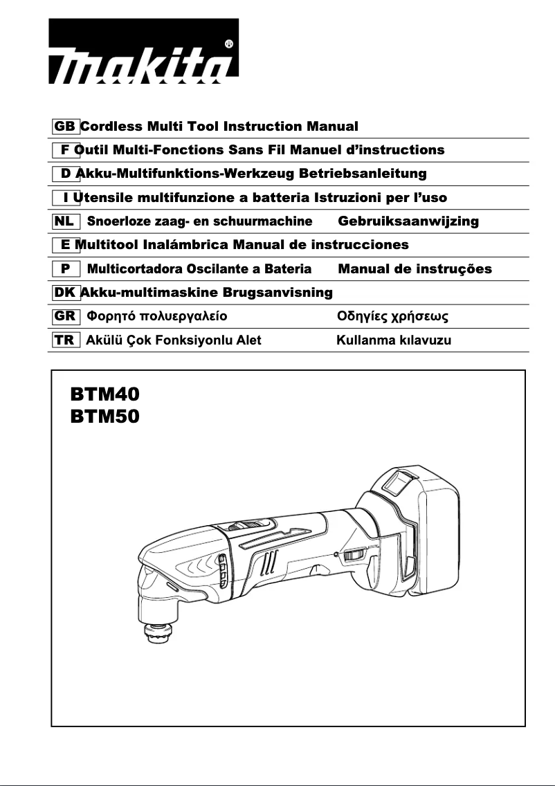 Página 1 del manual Manual de usuario Makita BTM40ZJX3