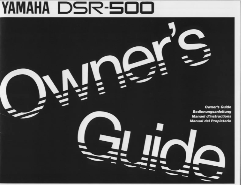 Página 1 del manual Manual de usuario Yamaha Portatone DSR-500
