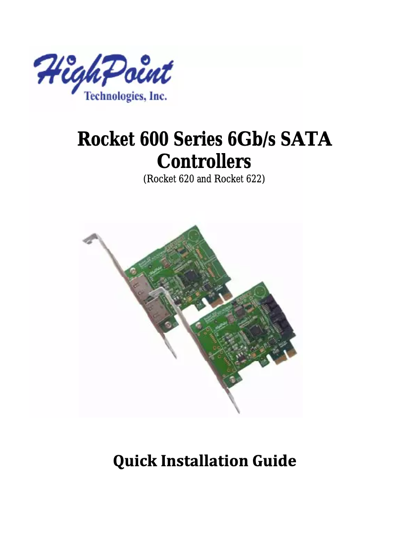 Imagen de la primera página del manual del dispositivo Rocket 622