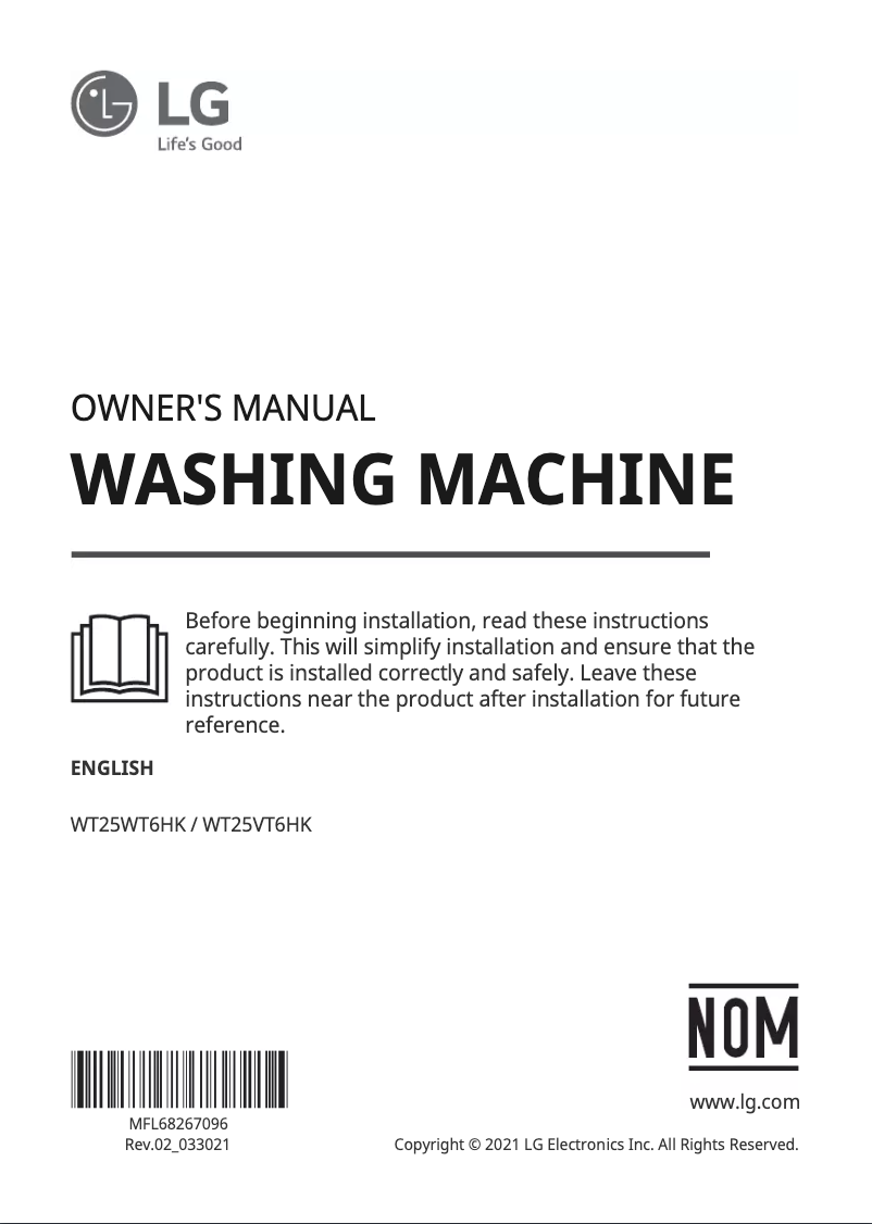 Imagen de la primera página del manual del dispositivo WT25WT6HK