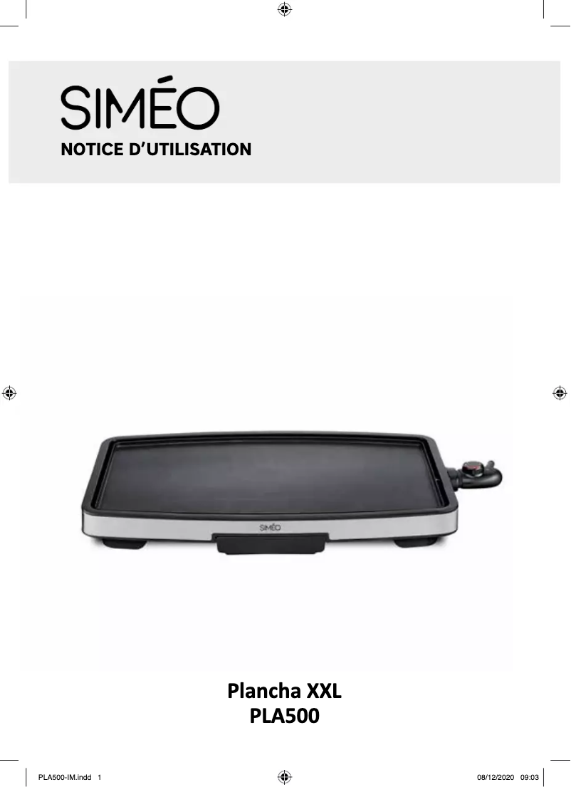 Página 1 del manual Manual de usuario Siméo PLA500