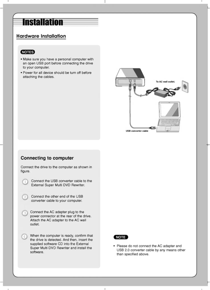 Imagen de la primera página del manual del dispositivo GSA-E10N
