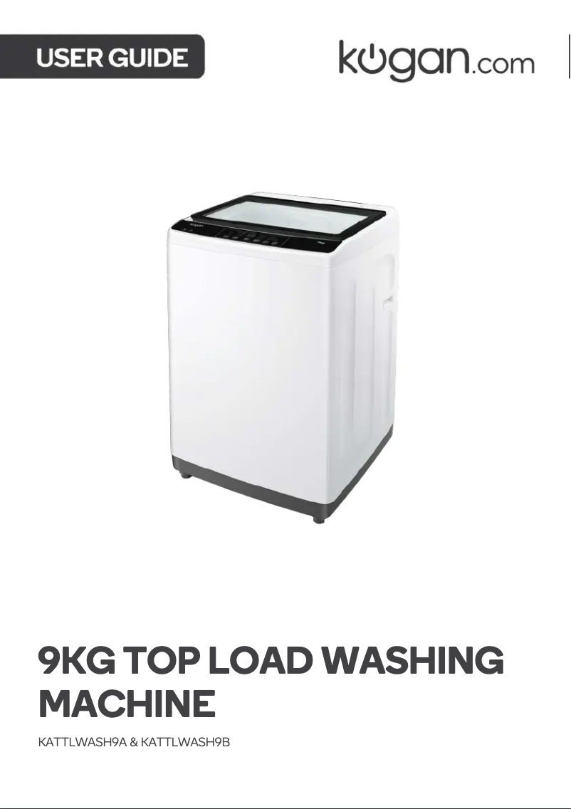 Imagen de la primera página del manual del dispositivo KATTLWASH9A