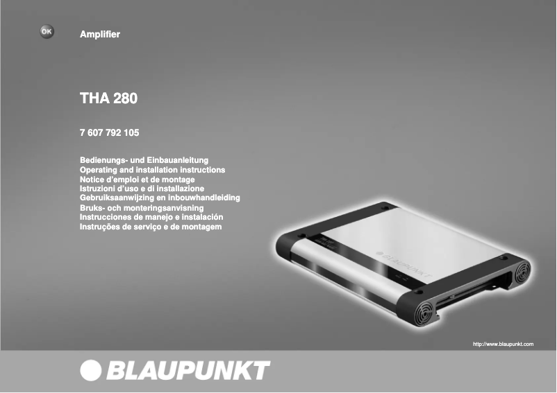 Página 1 del manual Manual de usuario Blaupunkt THA 280